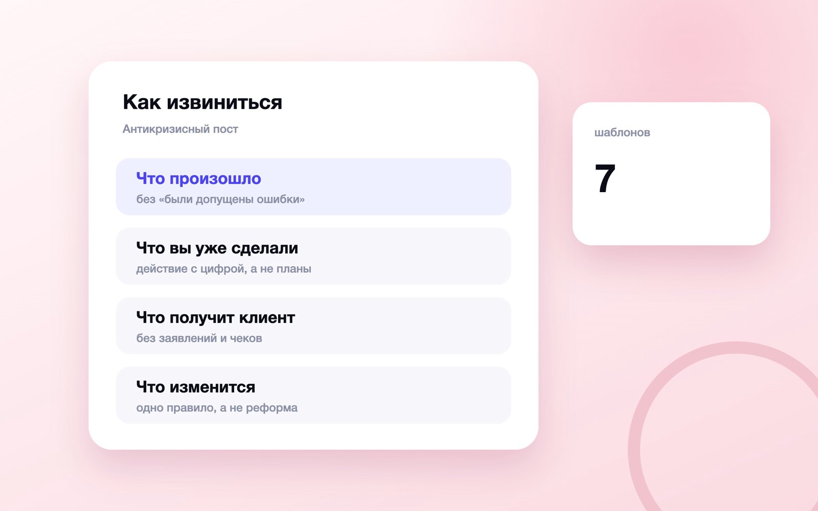 Структура извинения: четыре обязательные части