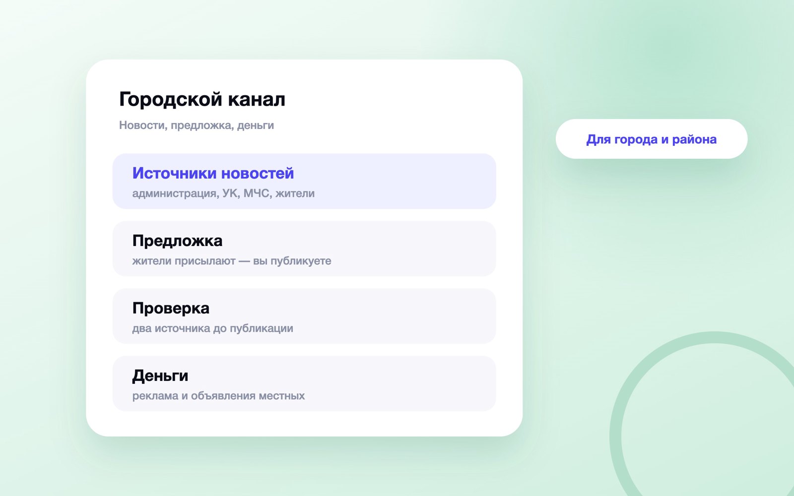 Из чего состоит городской канал в MAX