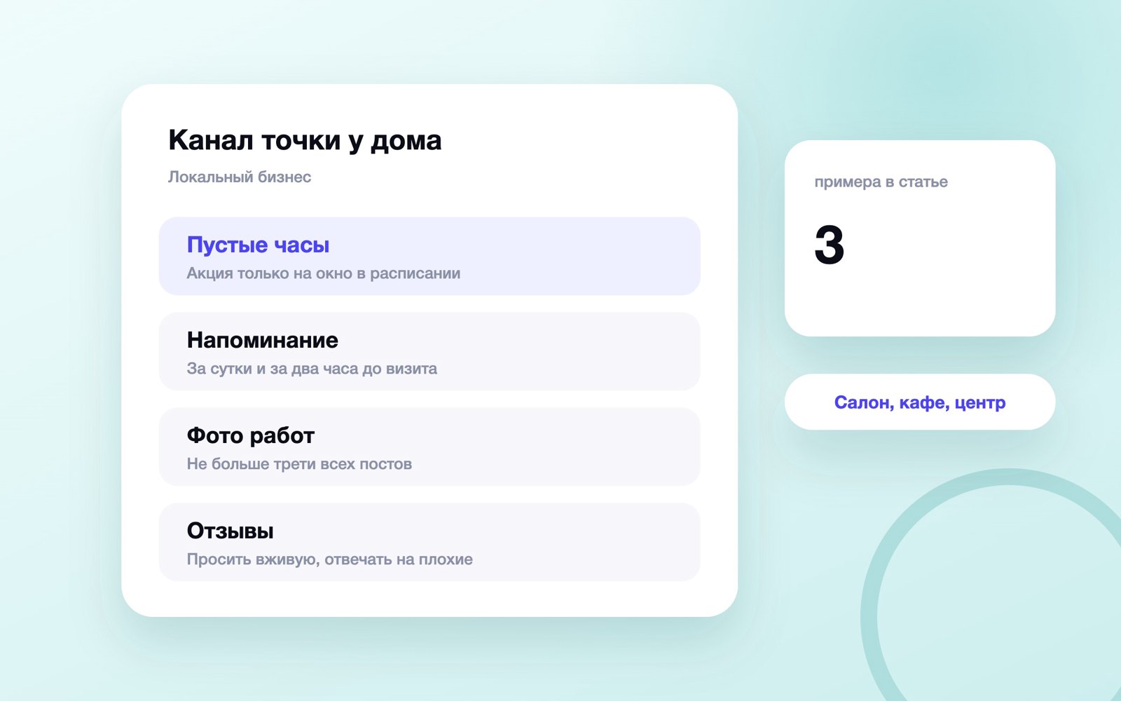 Что публикует канал локального бизнеса