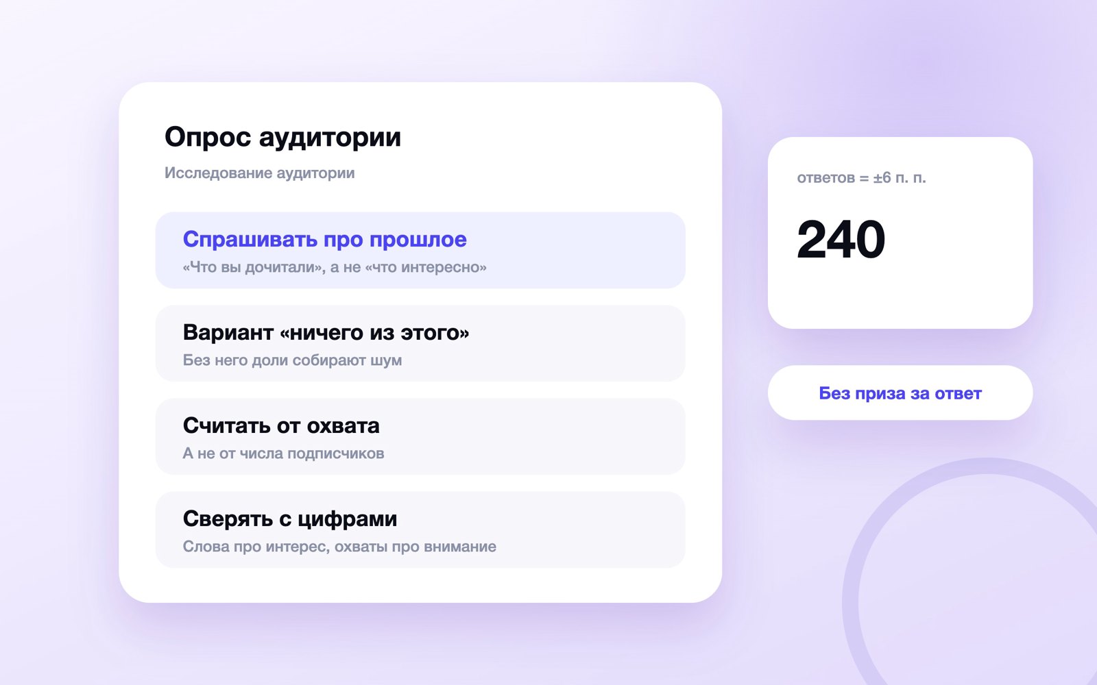 Как спрашивать подписчиков и верить ответам