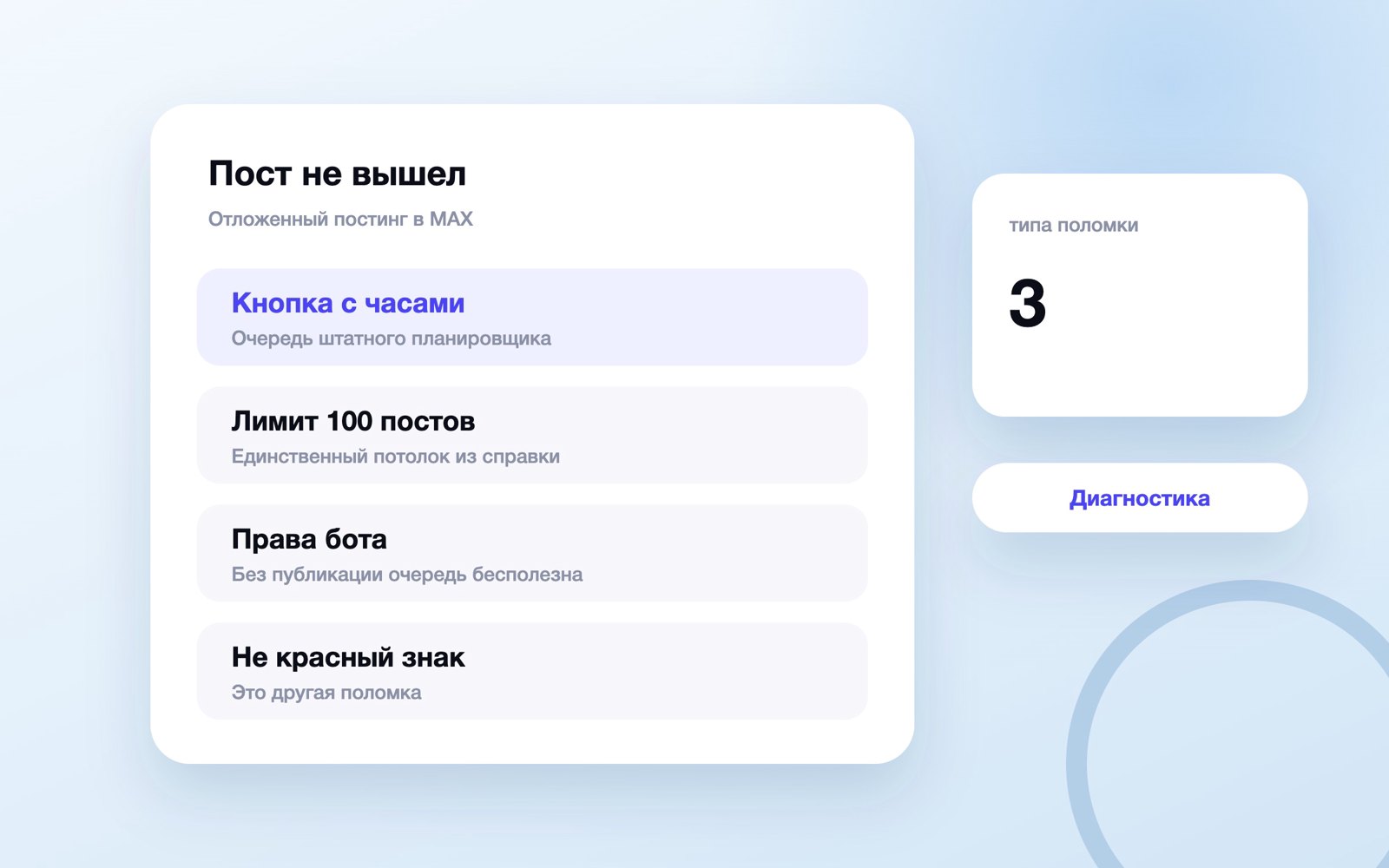 Почему запланированный пост в MAX не вышел