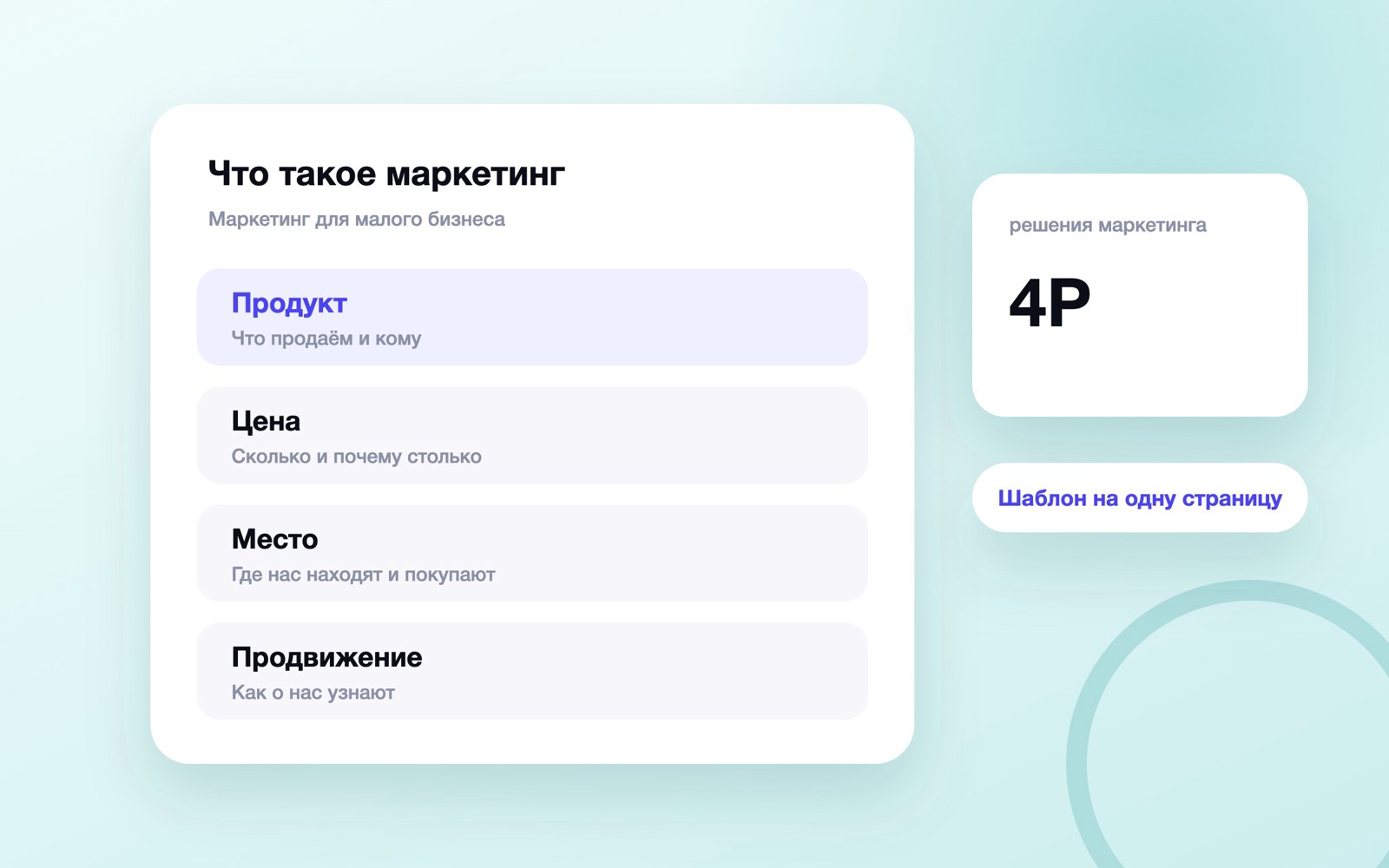 Четыре решения маркетинга по модели 4P