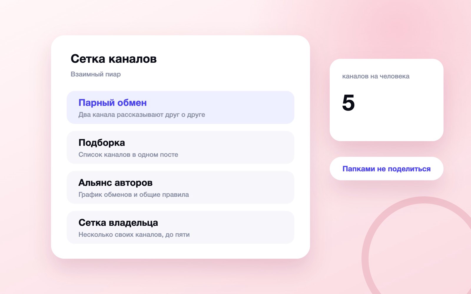 Четыре способа объединить каналы