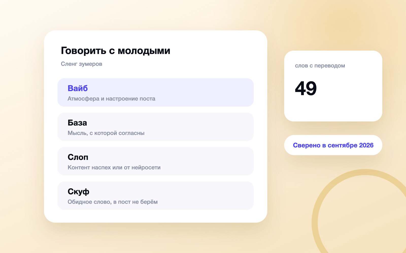 Словарь сленга зумеров с переводом для канала