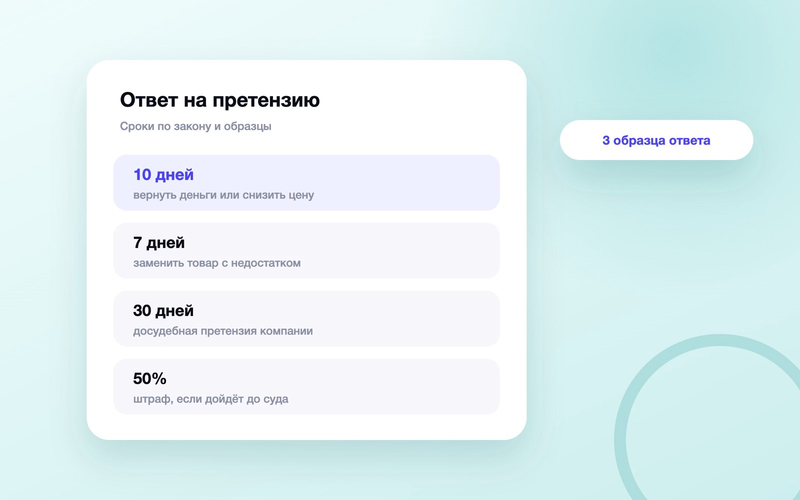 Сроки ответа на претензию и образцы ответа
