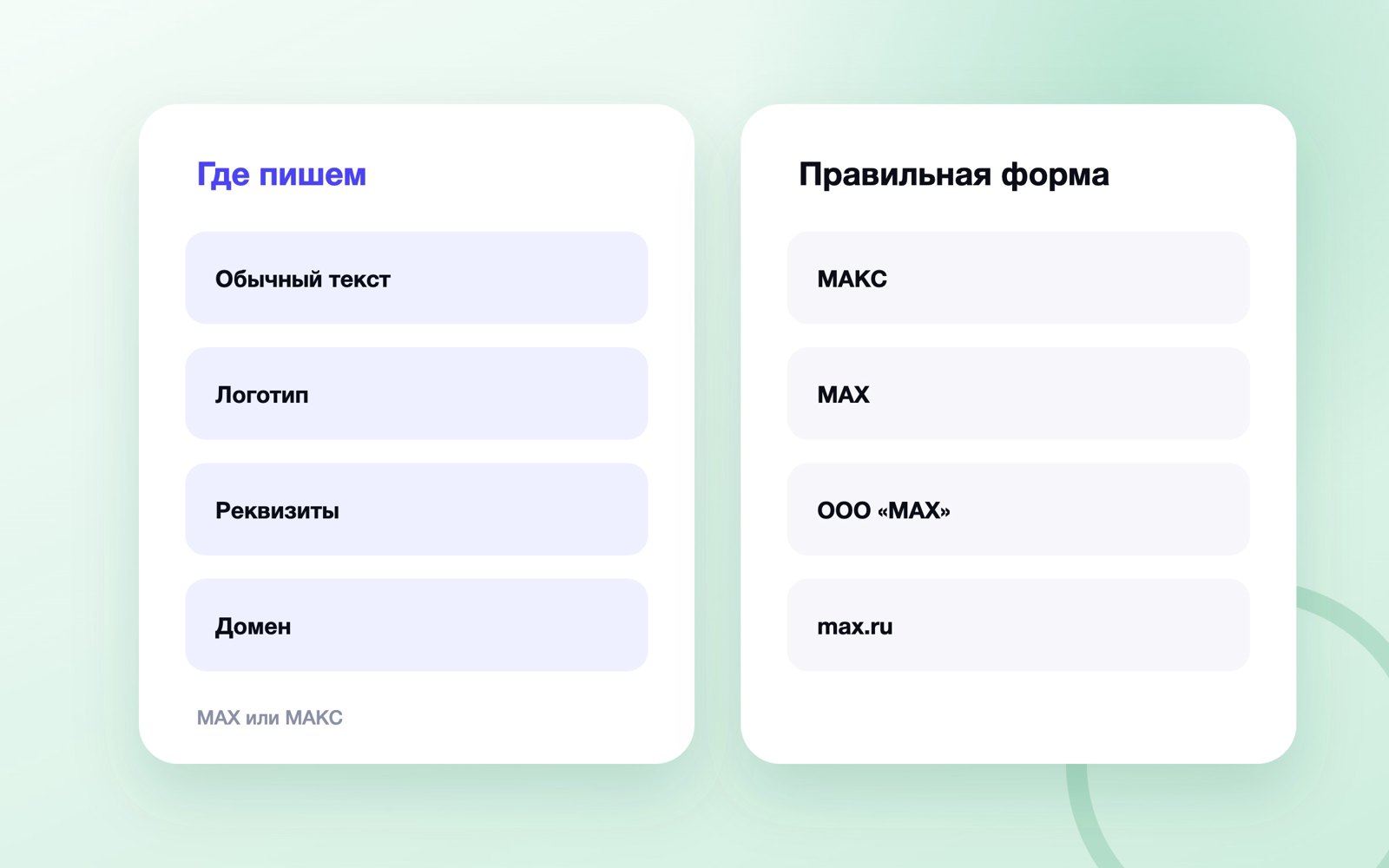 Как различать MAX, МАКС и ООО «МАХ»