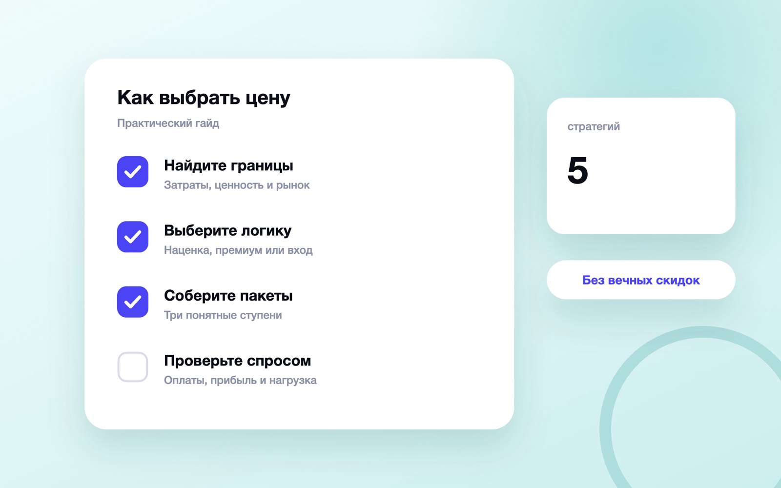Пять шагов выбора ценовой стратегии