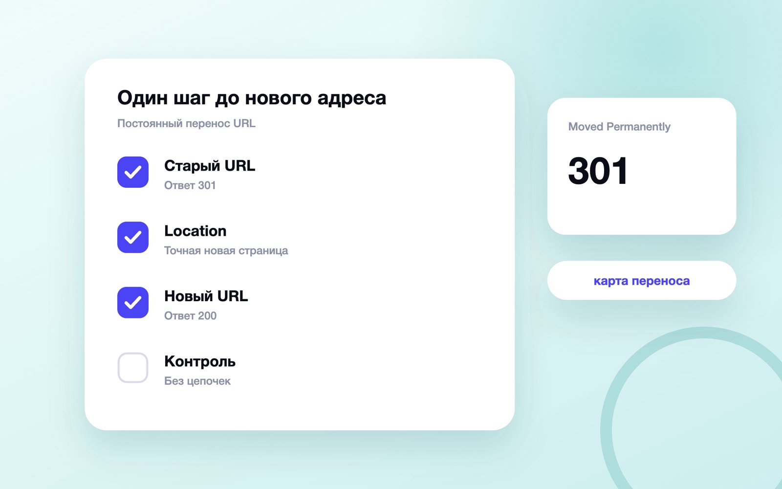 Схема постоянного редиректа 301