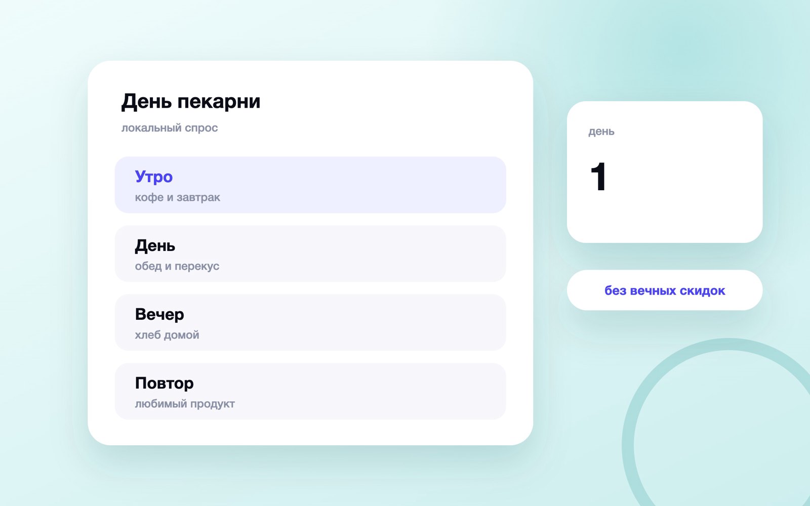 Реклама пекарни по часам и сценариям покупки