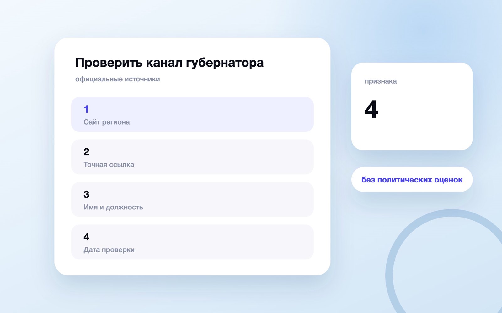 Проверить канал губернатора