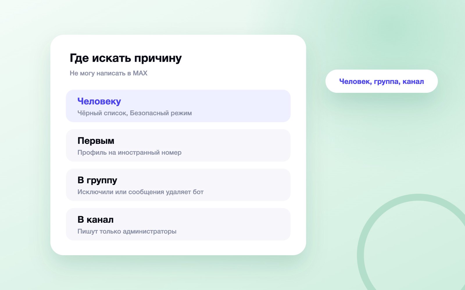 Почему не получается написать в MAX: четыре случая