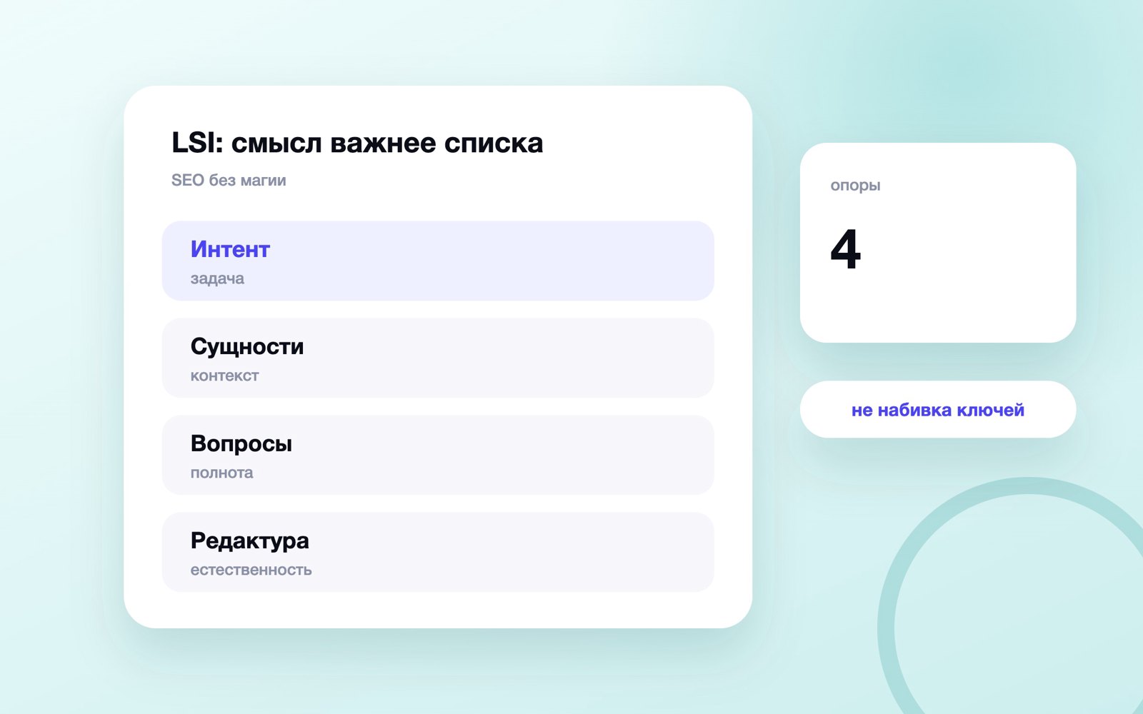 LSI: смысл важнее списка