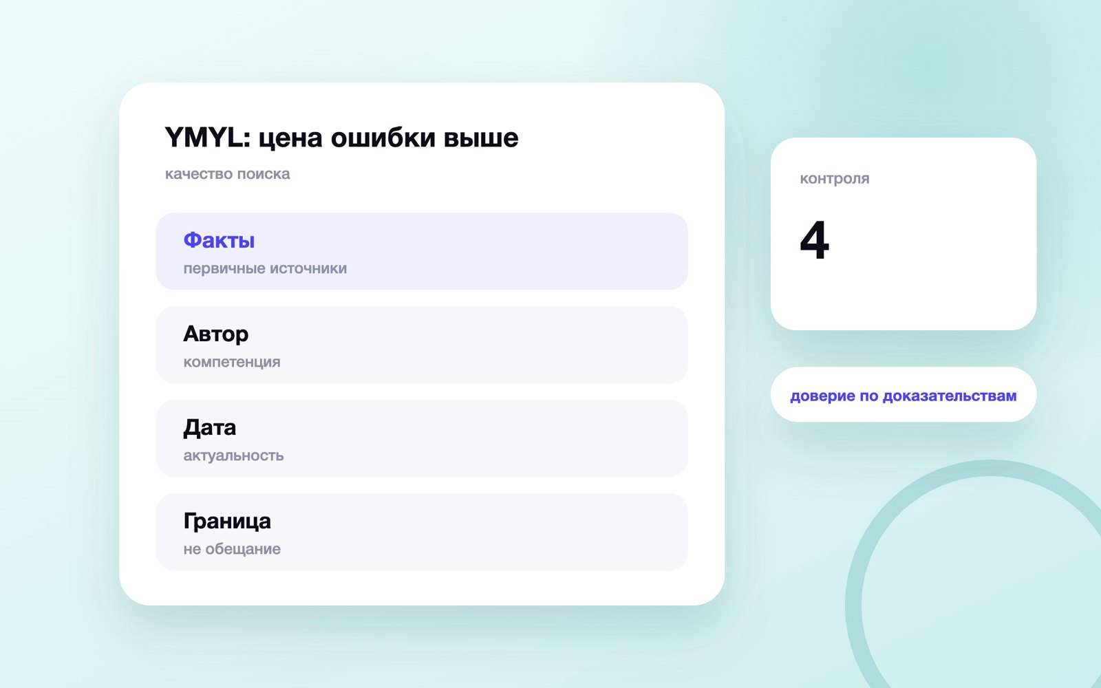 YMYL: цена ошибки выше