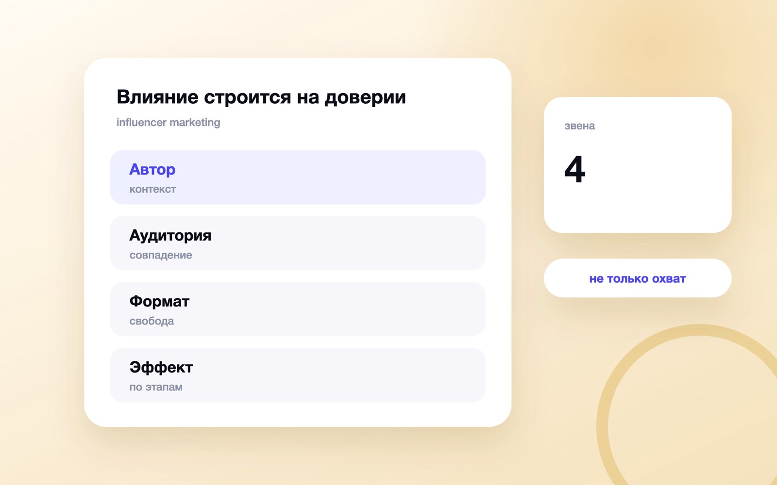Влияние строится на доверии
