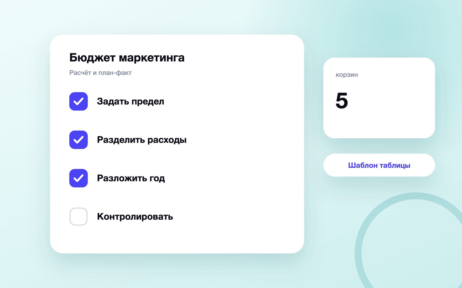 Расчёт и распределение маркетингового бюджета на год