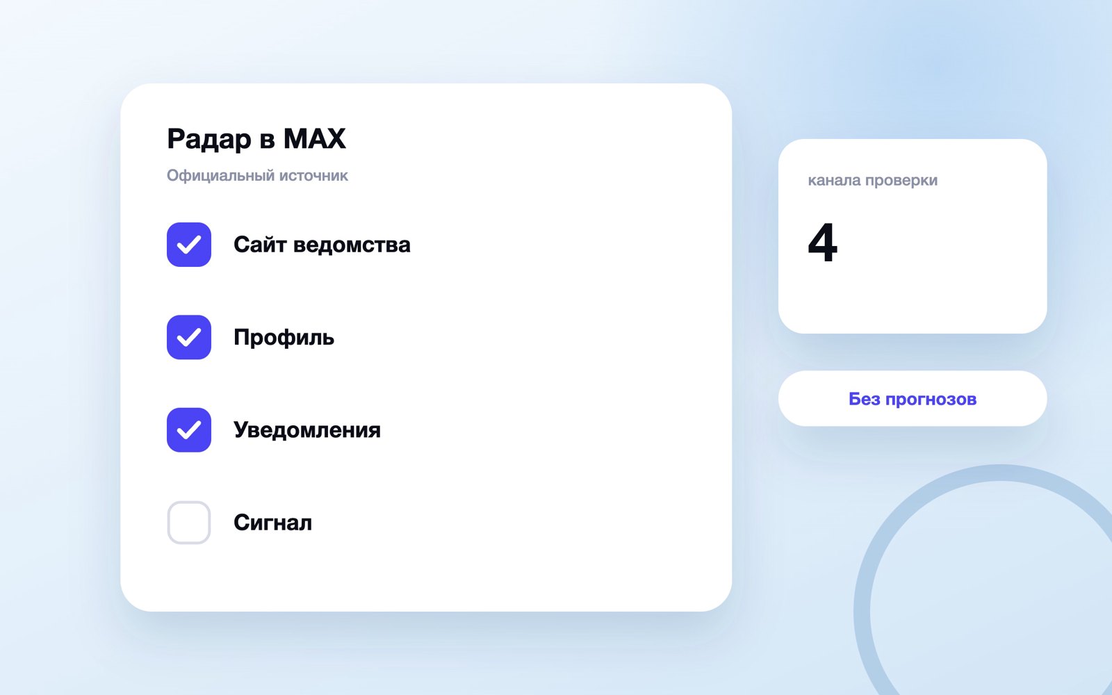 Радар в MAX