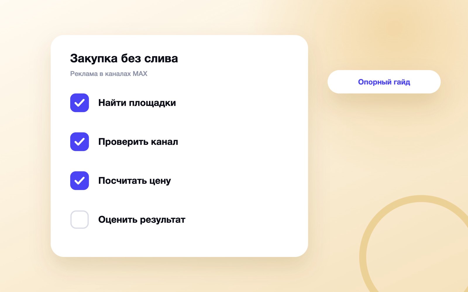 Четыре шага закупки рекламы в каналах MAX