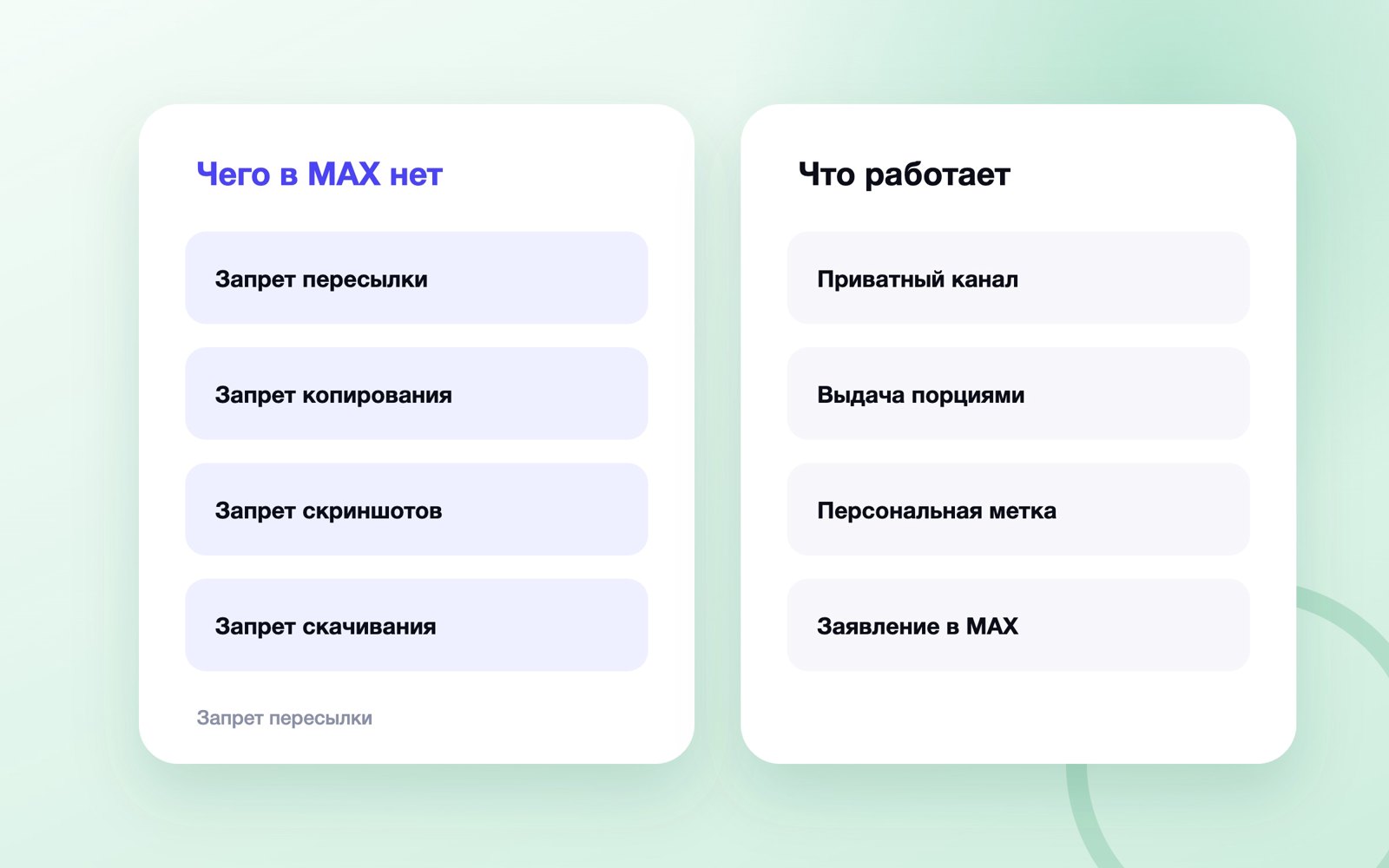 Чего в MAX нет и что защищает контент канала
