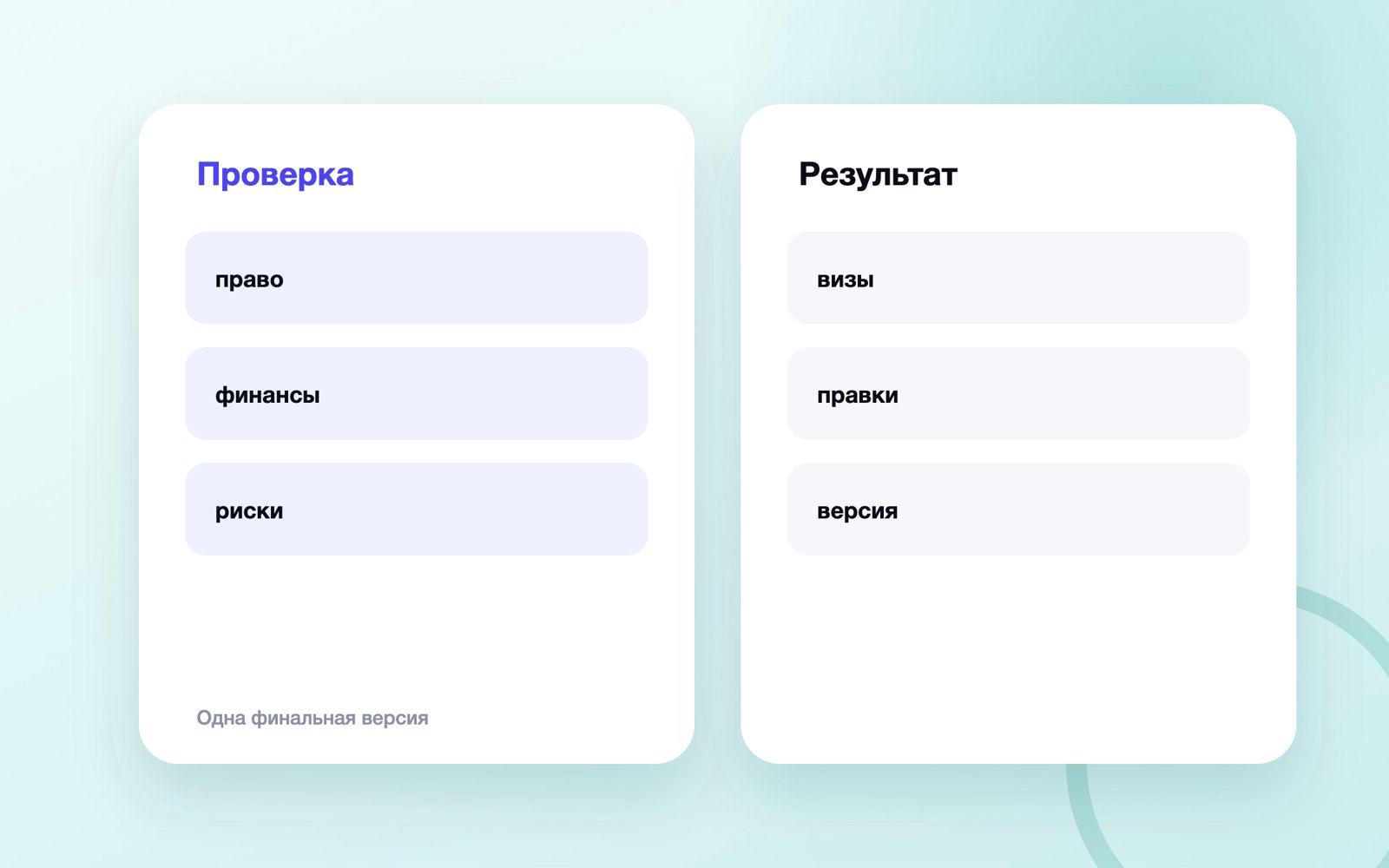 Одна финальная версия