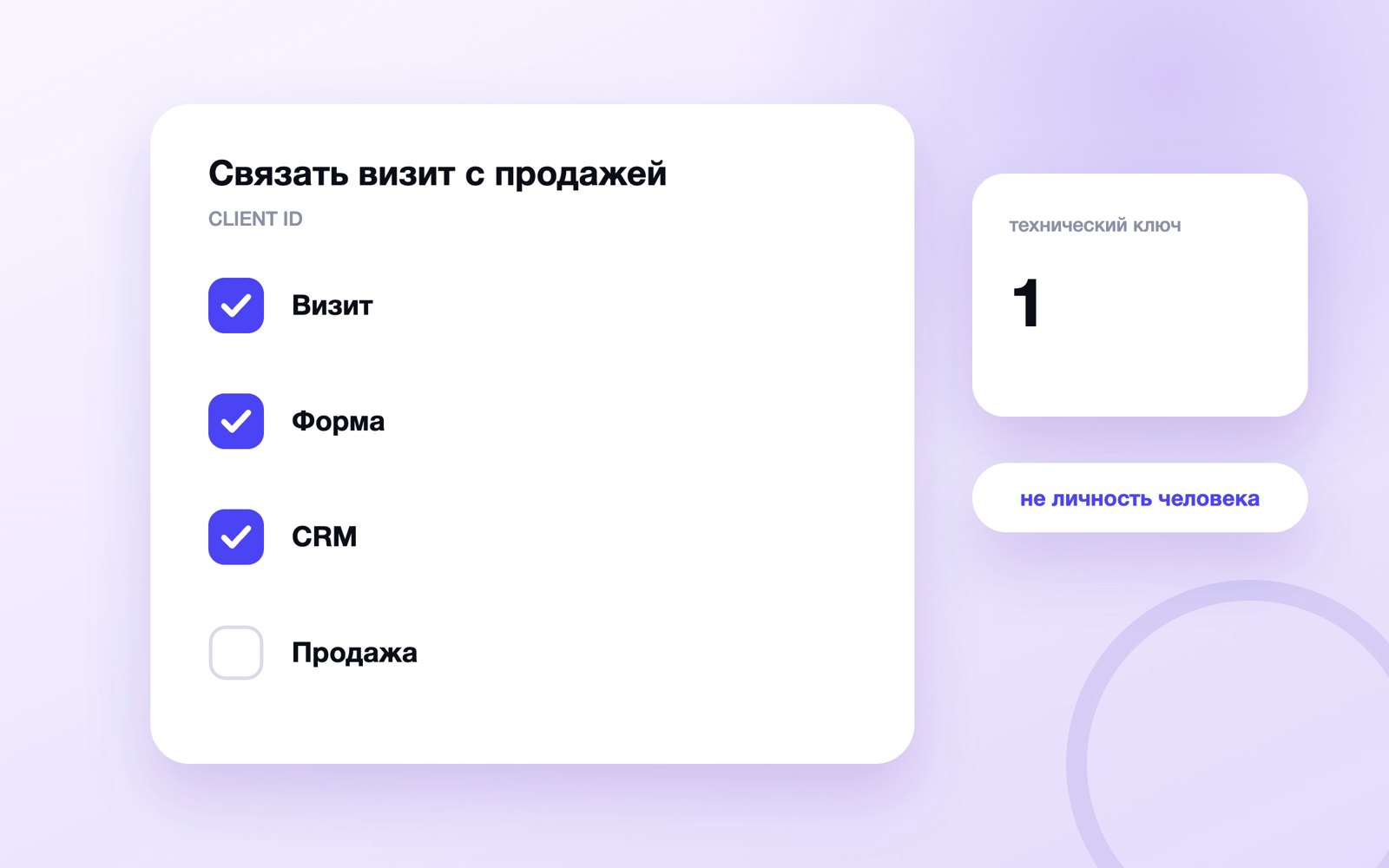 Связать визит с продажей